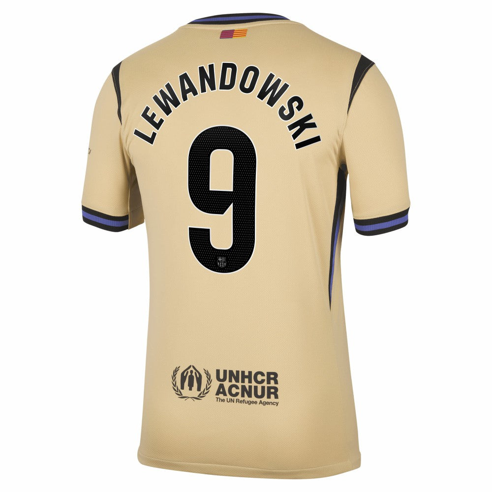Robert Lewandowski Barcelona 2025/26 Away Stadium Replica Jersey - Nike Gold