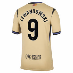 Robert Lewandowski Barcelona 2025/26 Away Stadium Replica Jersey - Nike Gold