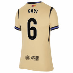 Gavi Barcelona Women's 2025/26 Away Stadium Replica Jersey - Nike Gold