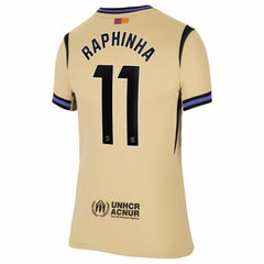 Raphinha Barcelona Women's 2025/26 Away Stadium Replica Jersey - Nike Gold