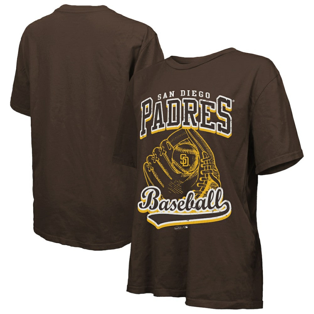 MLB San Diego Padres Majestic Threads Women's Oversized First Base T-Shirt