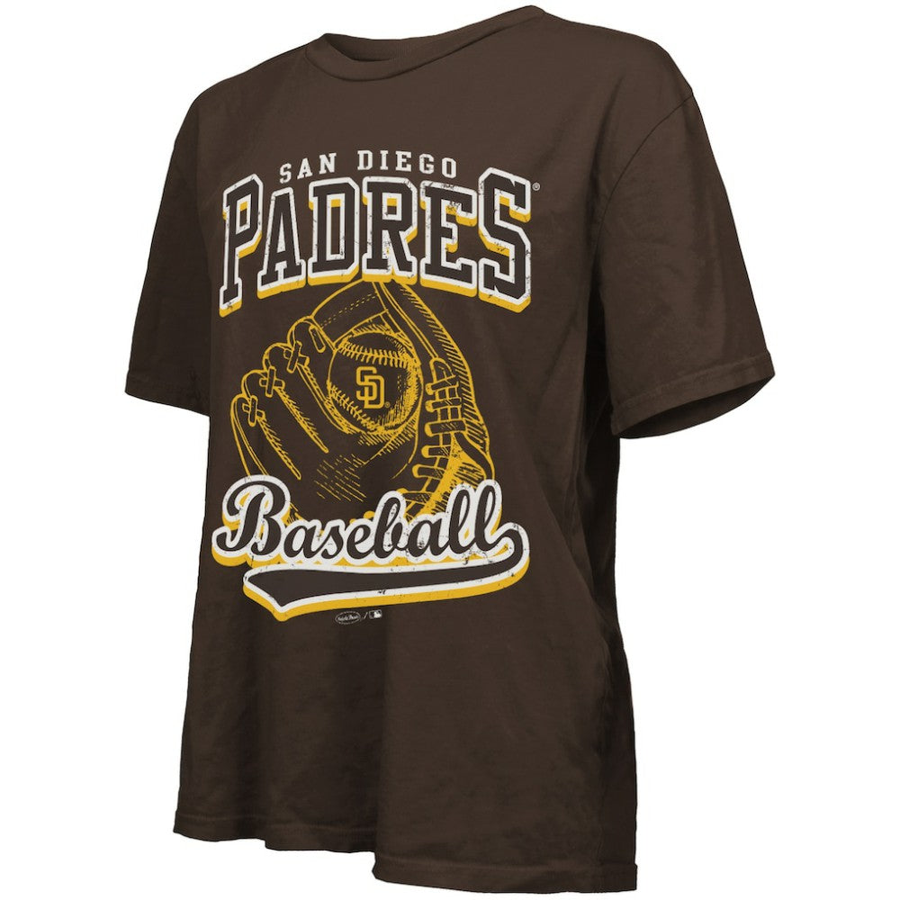 MLB San Diego Padres Majestic Threads Women's Oversized First Base T-Shirt