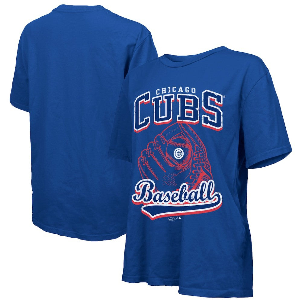 MLB Chicago Cubs Majestic Threads Women's Oversized First Base T-Shirt