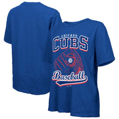 MLB Chicago Cubs Majestic Threads Women's Oversized First Base T-Shirt