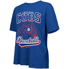 MLB Chicago Cubs Majestic Threads Women's Oversized First Base T-Shirt
