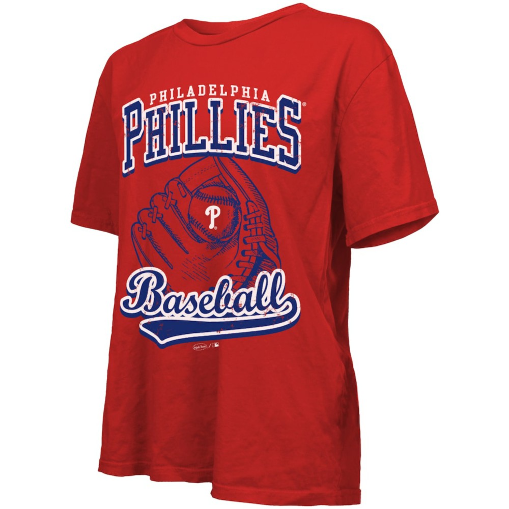 MLB Philadelphia Phillies Majestic Threads Women's Oversized First Base T-Shirt