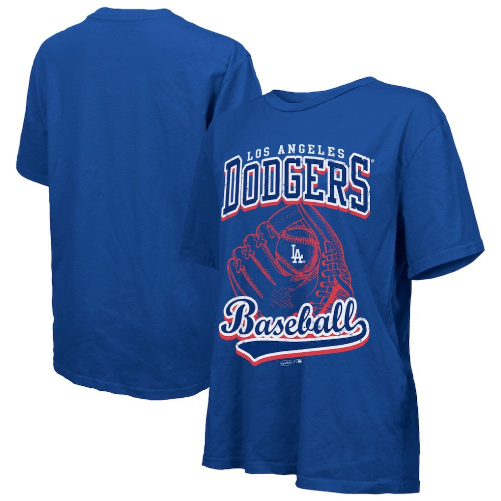 MLB Los Angeles Dodgers Majestic Threads Women's Oversized First Base T-Shirt