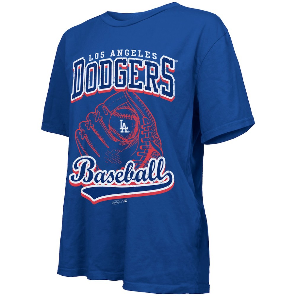 MLB Los Angeles Dodgers Majestic Threads Women's Oversized First Base T-Shirt
