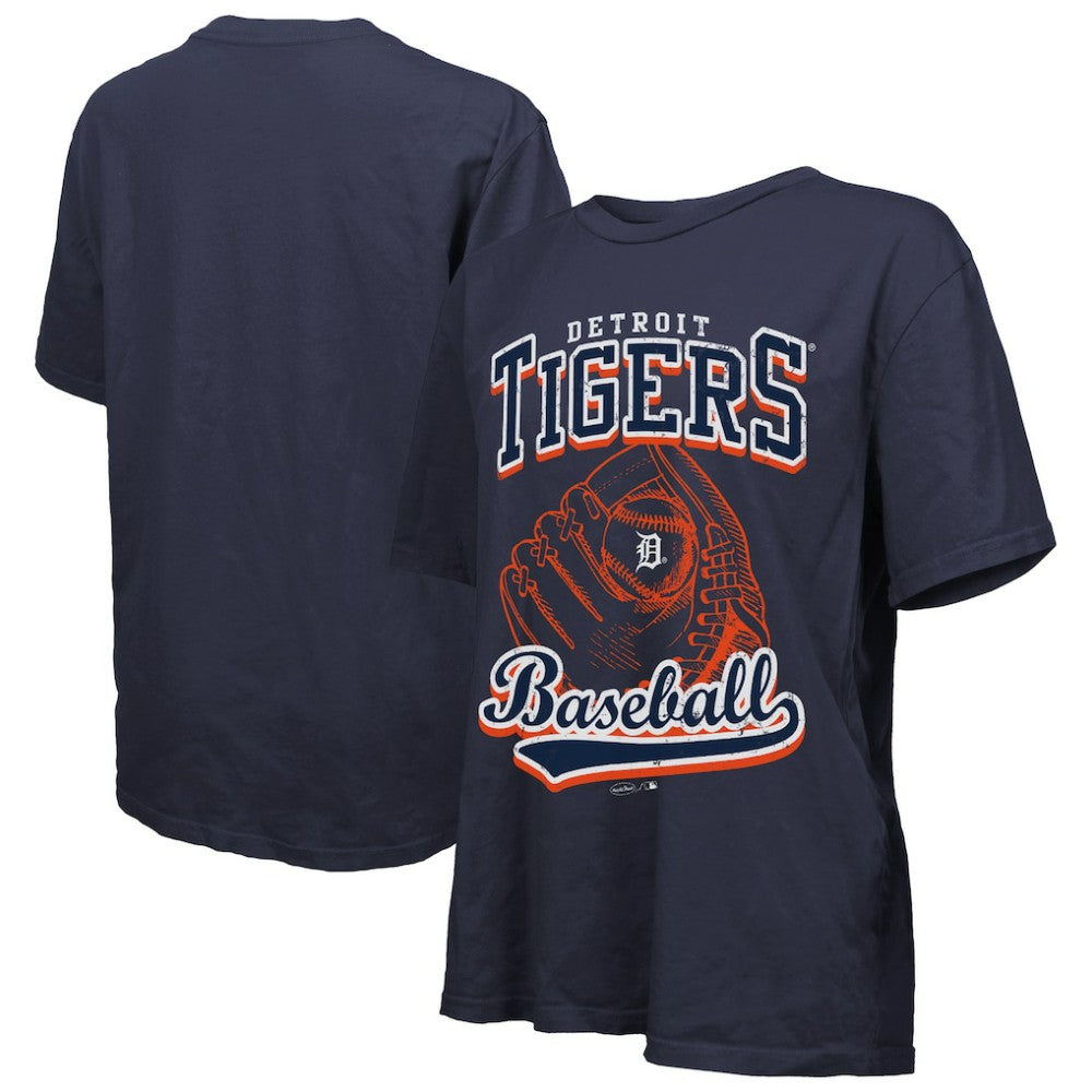MLB Detroit Tigers Majestic Threads Women's Oversized First Base T-Shirt