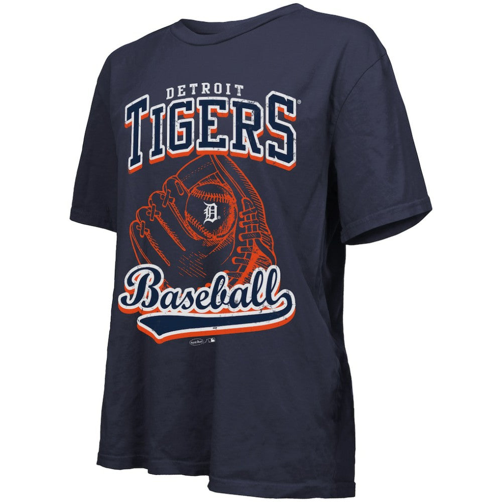 MLB Detroit Tigers Majestic Threads Women's Oversized First Base T-Shirt
