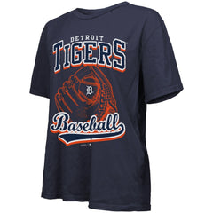 MLB Detroit Tigers Majestic Threads Women's Oversized First Base T-Shirt
