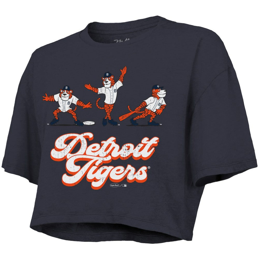 MLB Detroit Tigers Majestic Threads Women's Boxy Crop T-Shirt