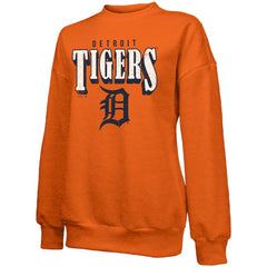 MLB Detroit Tigers Majestic Threads Women's Bernard Classic Tri-Blend Sweatshirt