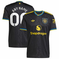 Manchester United 2025/26 Third Replica Custom Jersey - Adidas Black