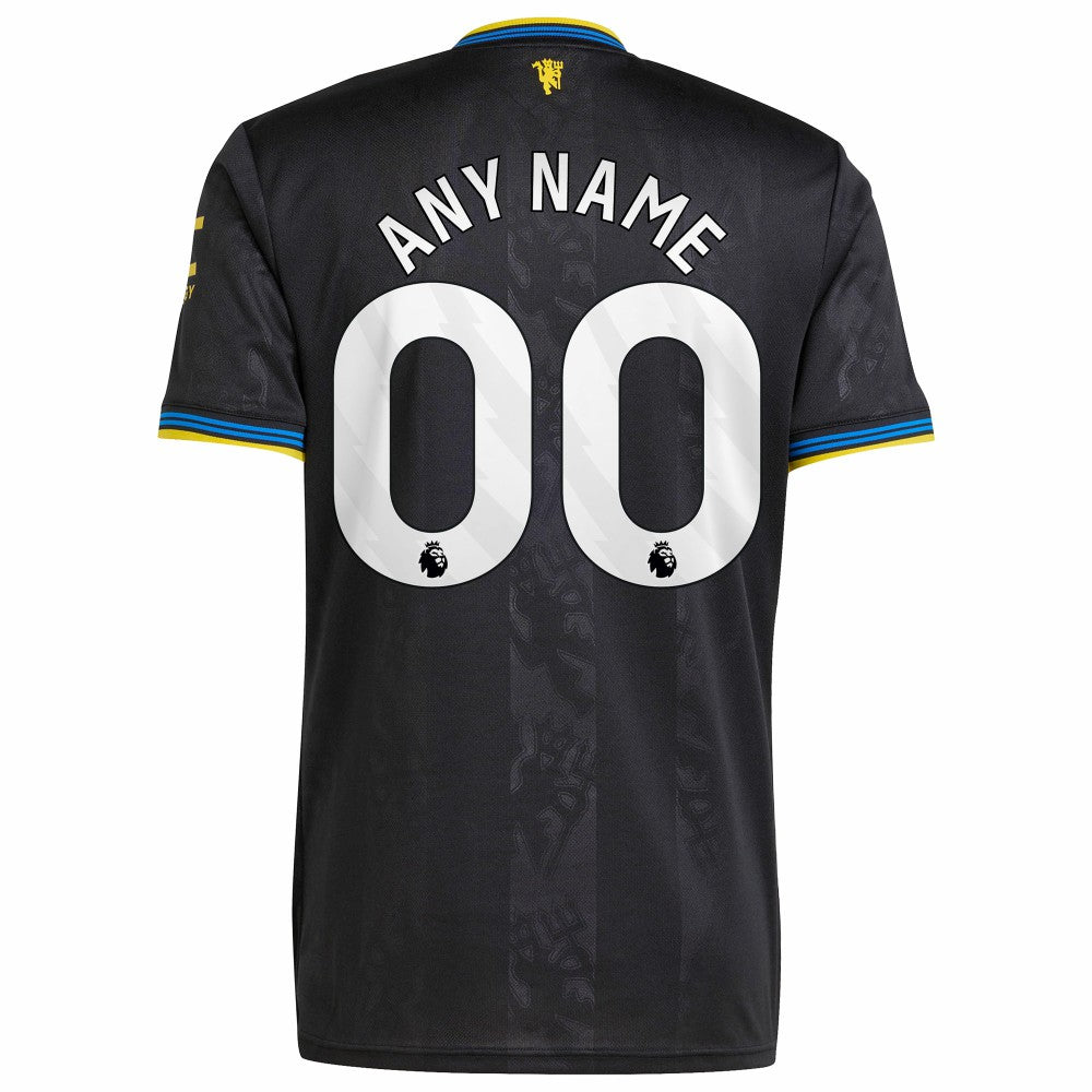 Manchester United 2025/26 Third Replica Custom Jersey - Adidas Black