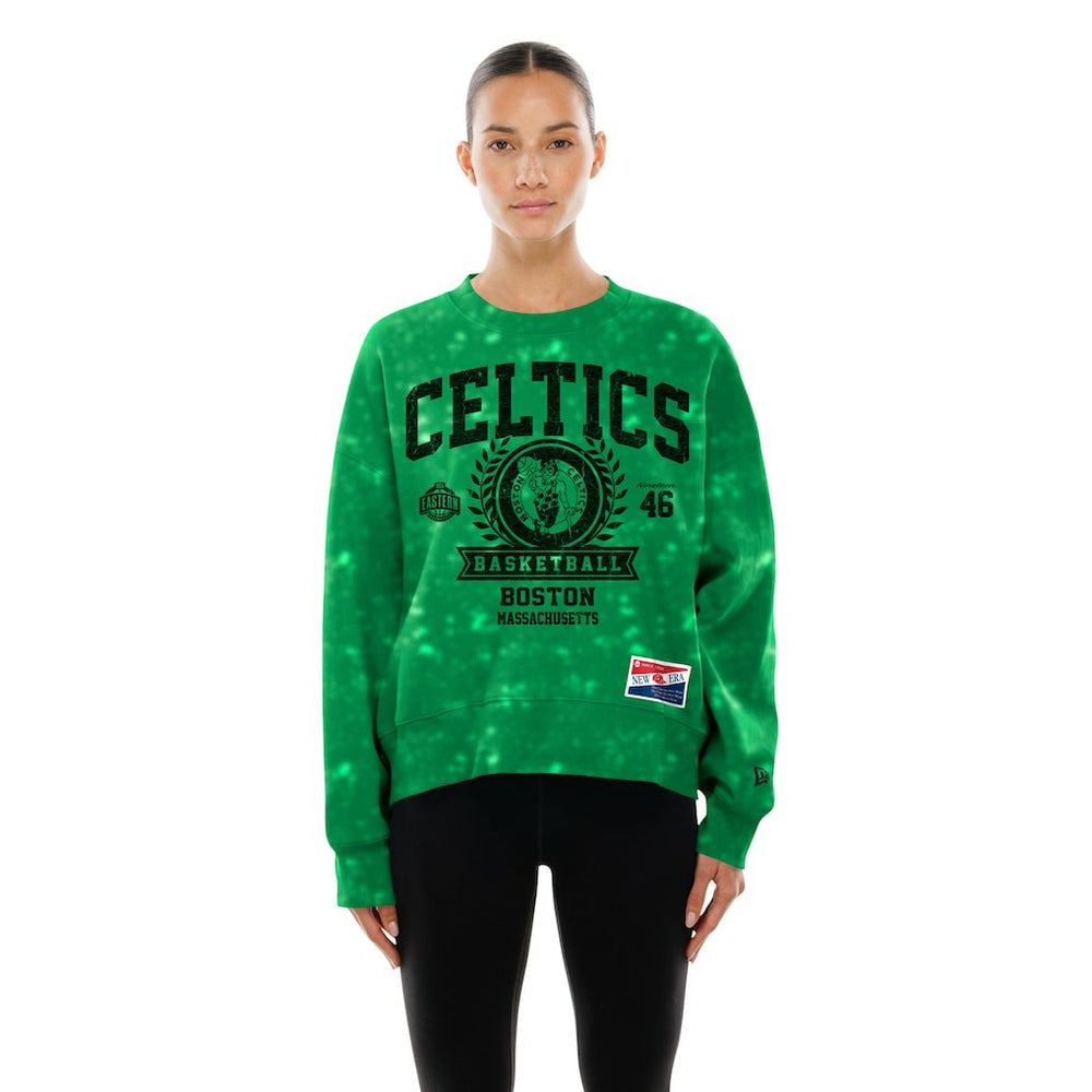 NBA Boston Celtics Women's Throwback Collection Mineral Wash Crewneck Sweatshirt