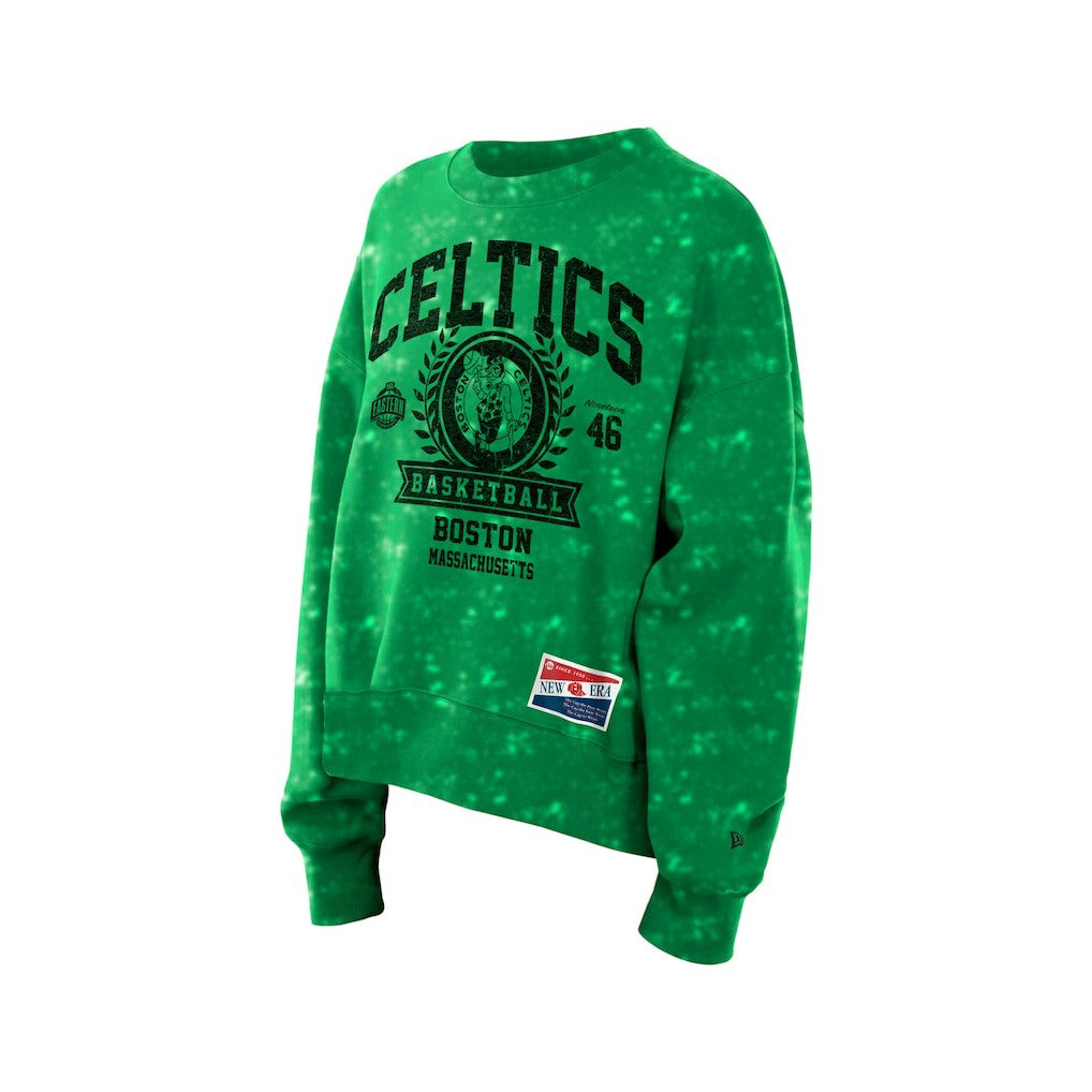 NBA Boston Celtics Women's Throwback Collection Mineral Wash Crewneck Sweatshirt