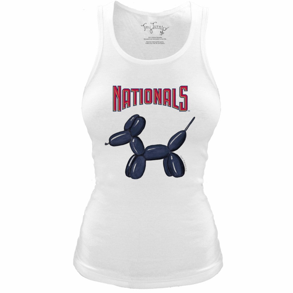 MLB Washington Nationals Tiny Turnip Women's Fitted Balloon Dog Tri-Blend Tank Top