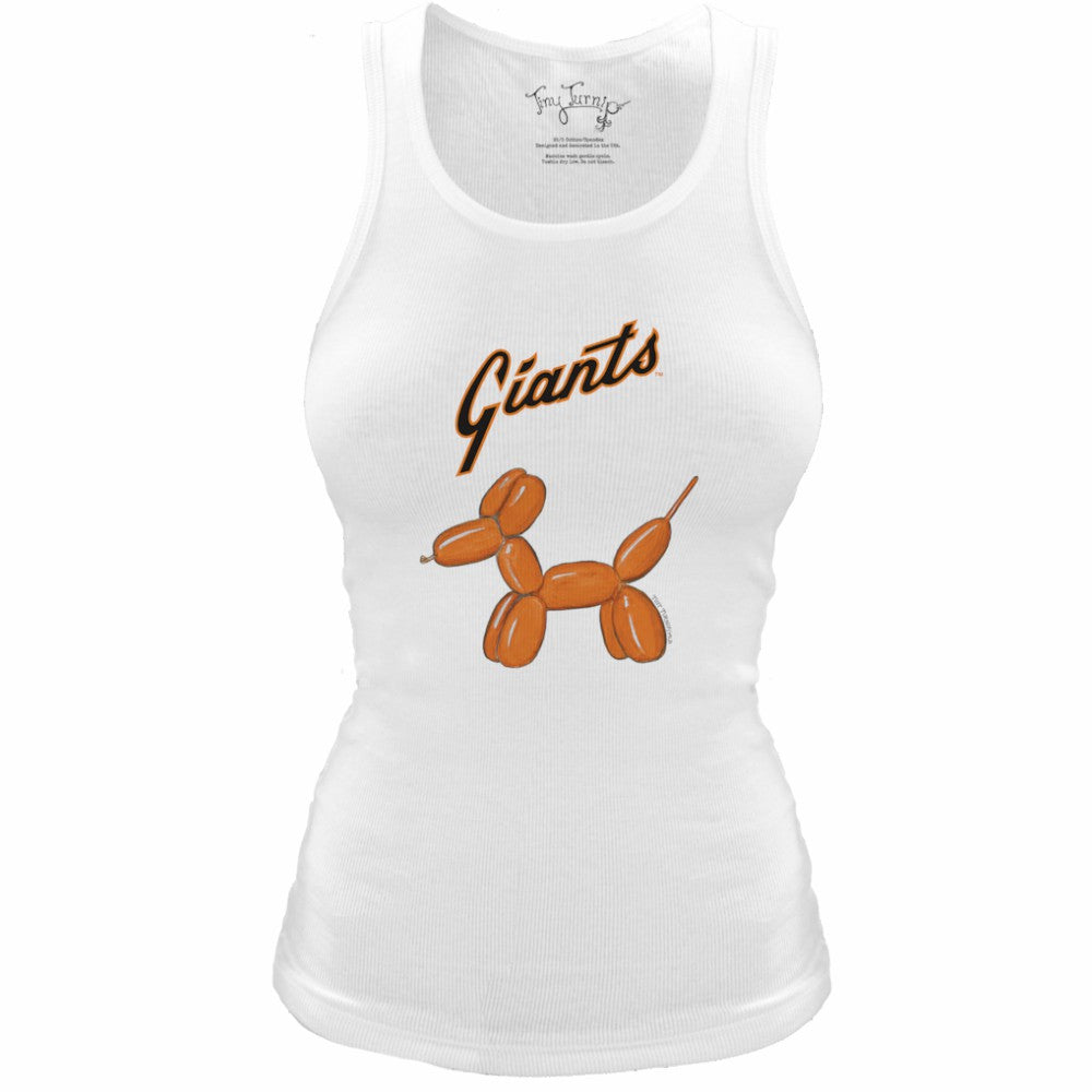MLB San Francisco Giants Tiny Turnip Women's Fitted Balloon Dog Tri-Blend Tank Top