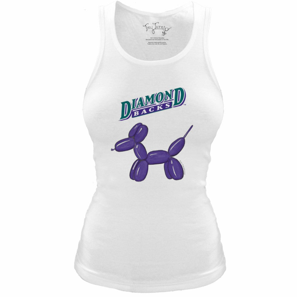 MLB Arizona Diamondbacks Tiny Turnip Women's Fitted Balloon Dog Tri-Blend Tank Top