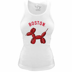 MLB Boston Red Sox Tiny Turnip Women's Fitted Balloon Dog Tri-Blend Tank Top