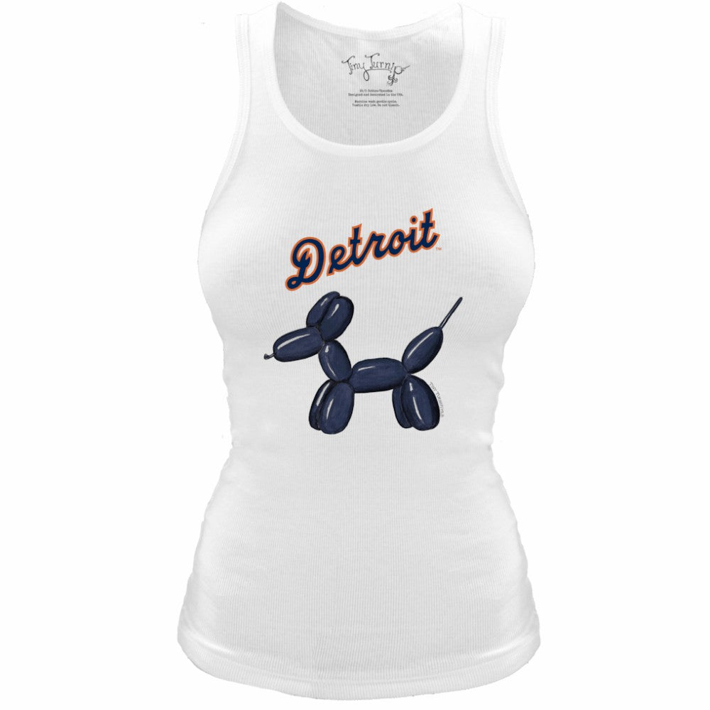 MLB Detroit Tigers Tiny Turnip Women's Fitted Balloon Dog Tri-Blend Tank Top