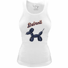 MLB Detroit Tigers Tiny Turnip Women's Fitted Balloon Dog Tri-Blend Tank Top