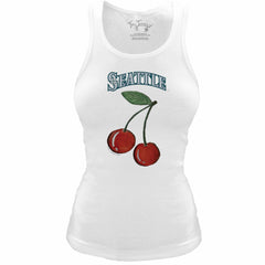 MLB Seattle Mariners Tiny Turnip Women's Fitted Cherries Tri-Blend Tank Top
