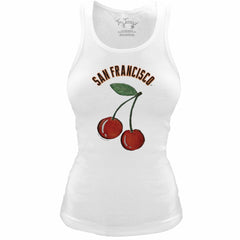 MLB San Francisco Giants Tiny Turnip Women's Fitted Cherries Tri-Blend Tank Top