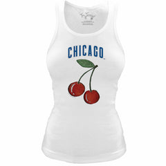 MLB Chicago Cubs Tiny Turnip Women's Fitted Cherries Tri-Blend Tank Top
