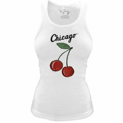 MLB Chicago White Sox Tiny Turnip Women's Fitted Cherries Tri-Blend Tank Top