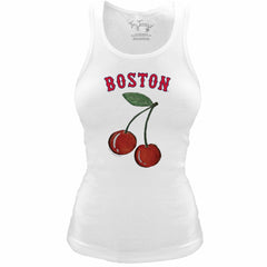 MLB Boston Red Sox Tiny Turnip Women's Fitted Cherries Tri-Blend Tank Top