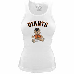 MLB San Francisco Giants Tiny Turnip Women's Fitted Teddy Bear Tri-Blend Tank Top