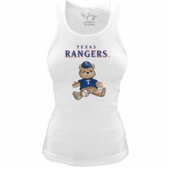 MLB Texas Rangers Tiny Turnip Women's Fitted Teddy Bear Tri-Blend Tank Top