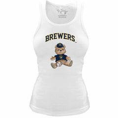 MLB Milwaukee Brewers Tiny Turnip Women's Fitted Teddy Bear Tri-Blend Tank Top