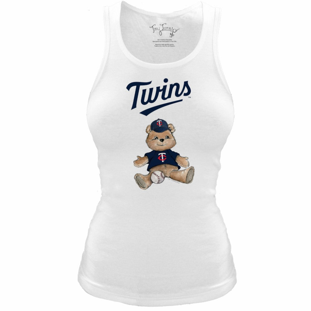 MLB Minnesota Twins Tiny Turnip Women's Fitted Teddy Bear Tri-Blend Tank Top