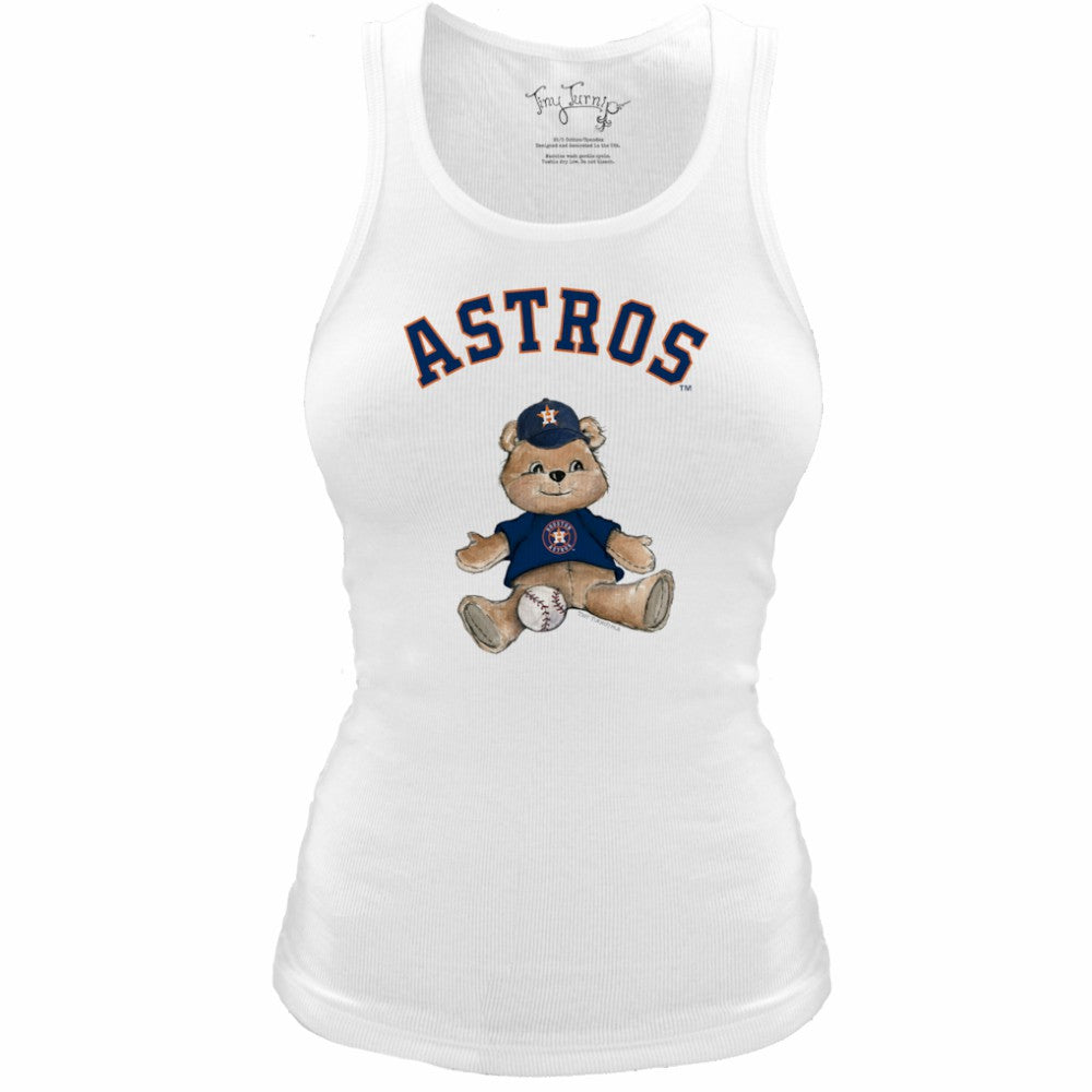 MLB Houston Astros Tiny Turnip Women's Fitted Teddy Bear Tri-Blend Tank Top