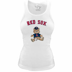 MLB Boston Red Sox Tiny Turnip Women's Fitted Teddy Bear Tri-Blend Tank Top