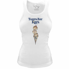 MLB Tampa Bay Rays Tiny Turnip Women's Fitted Triple Scoop Tri-Blend Tank Top