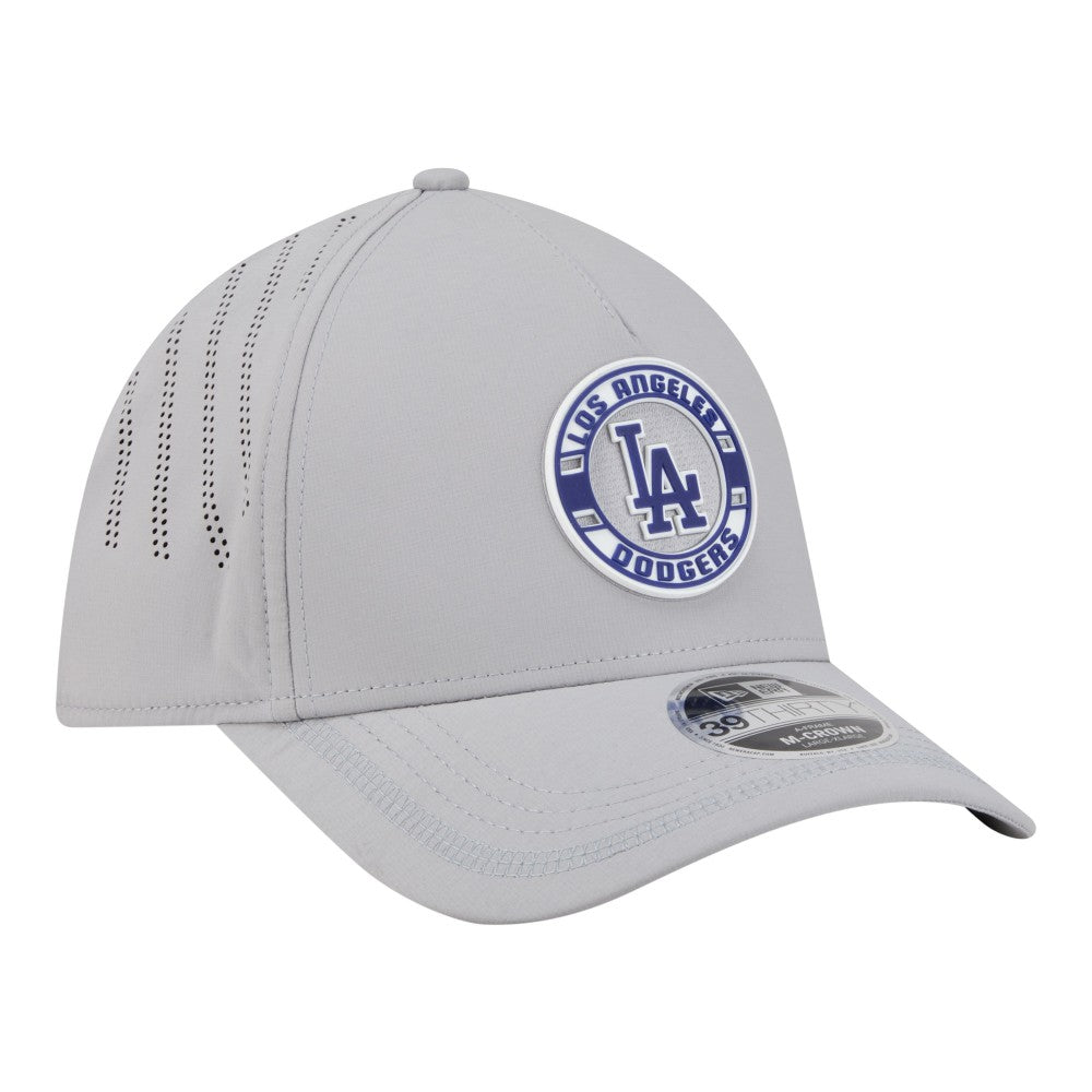 MLB Los Angeles Dodgers New Era Patch 39THIRTY A-Frame M-Crown Perforated Flex Hat
