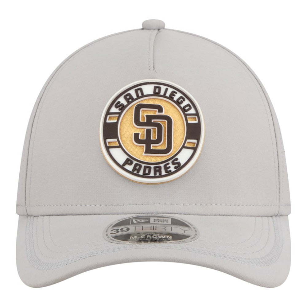 MLB San Diego Padres New Era Patch 39THIRTY A-Frame M-Crown Perforated Flex Hat