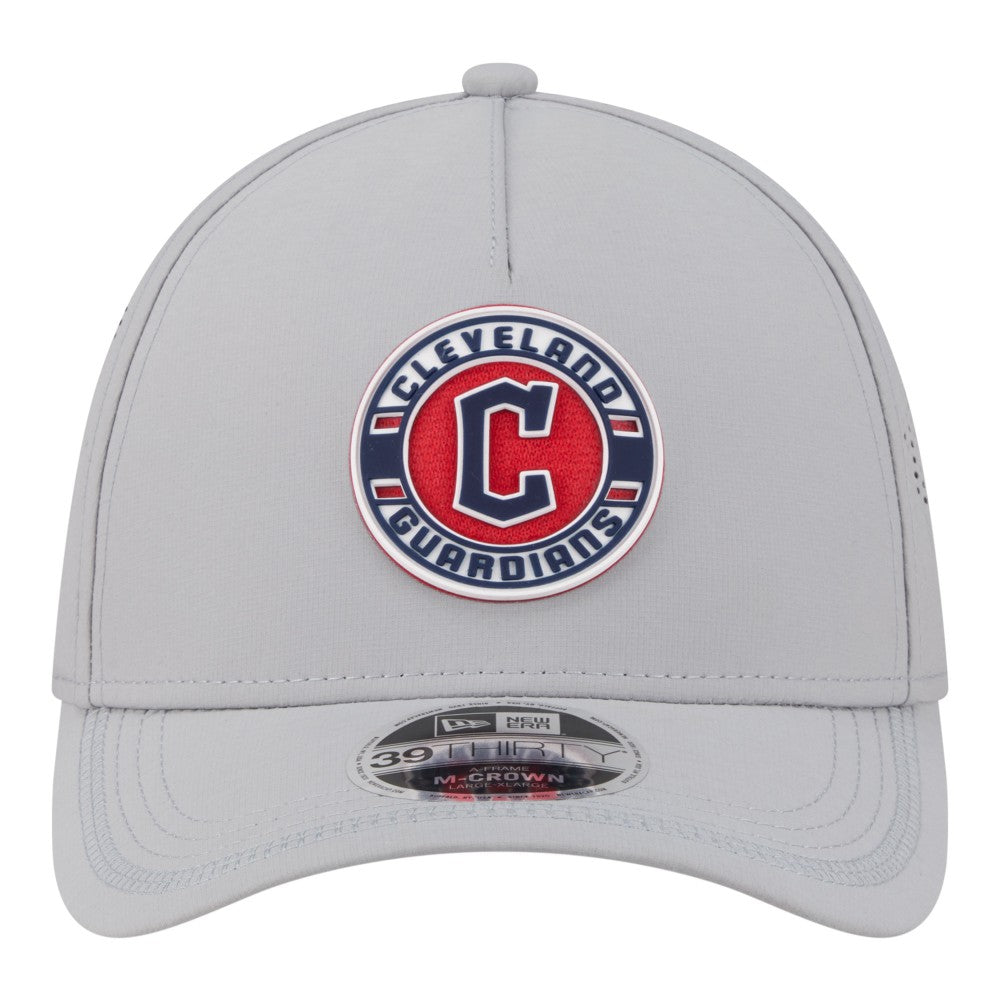 MLB Cleveland Guardians New Era Patch 39THIRTY A-Frame M-Crown Perforated Flex Hat