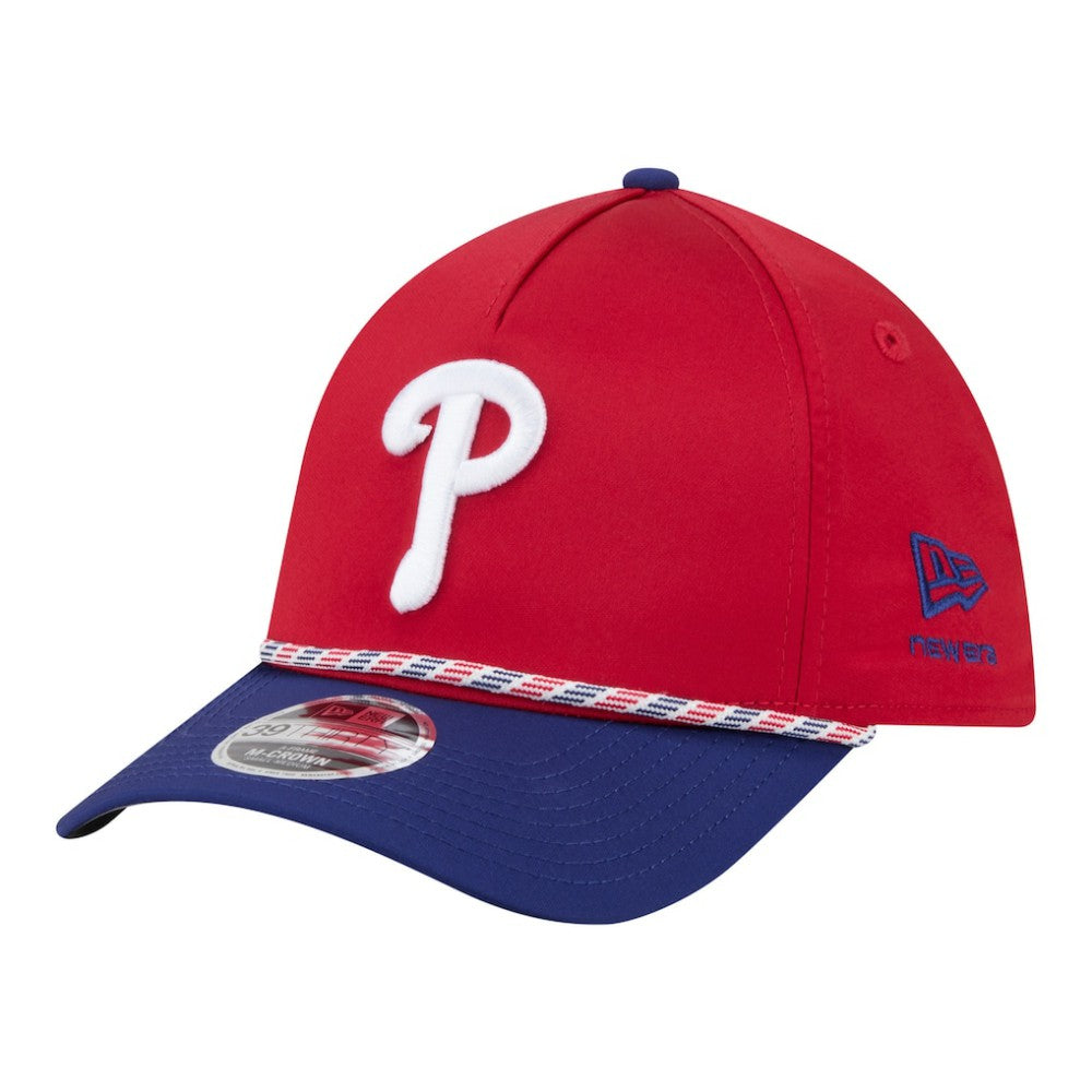 MLB Philadelphia Phillies New Era Rope M-Crown A-Frame 39THIRTY Flex Hat