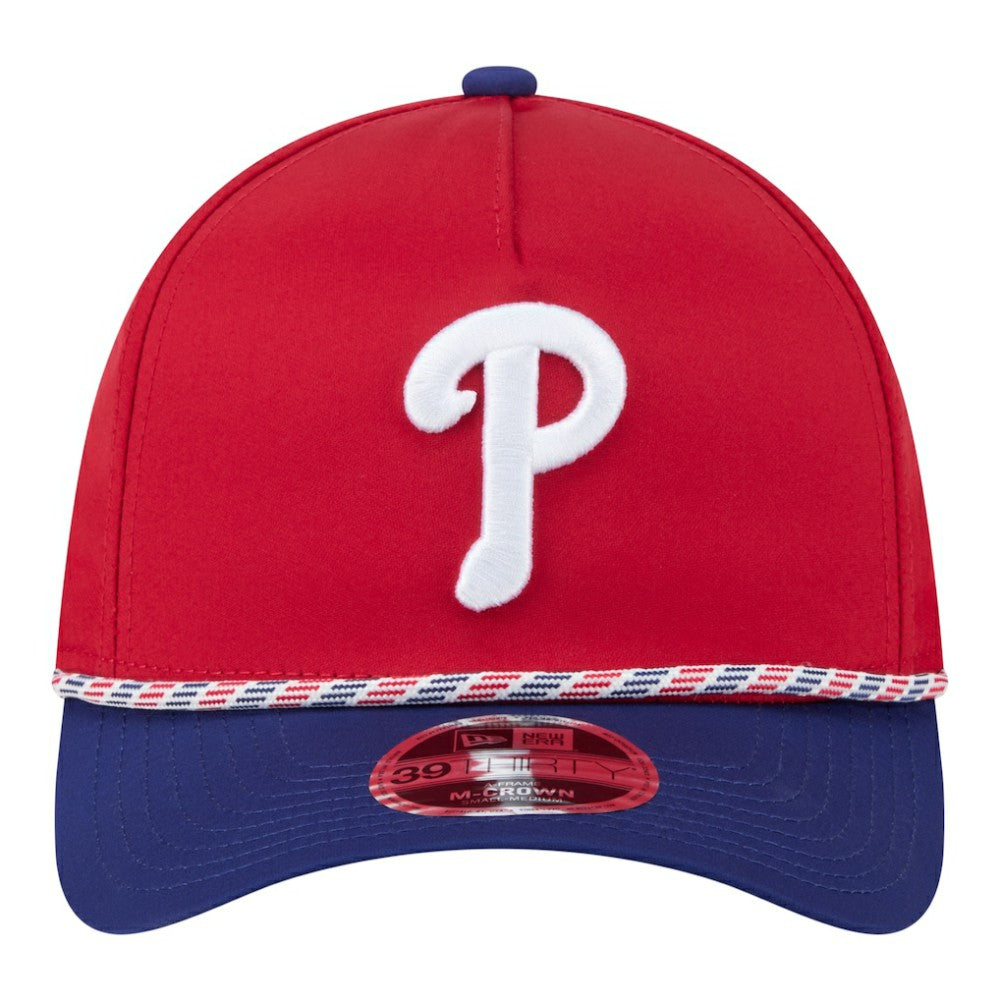 MLB Philadelphia Phillies New Era Rope M-Crown A-Frame 39THIRTY Flex Hat