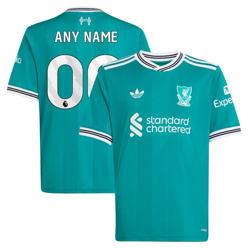 Liverpool Youth 2025/26 Third Replica Custom Jersey - Adidas Green