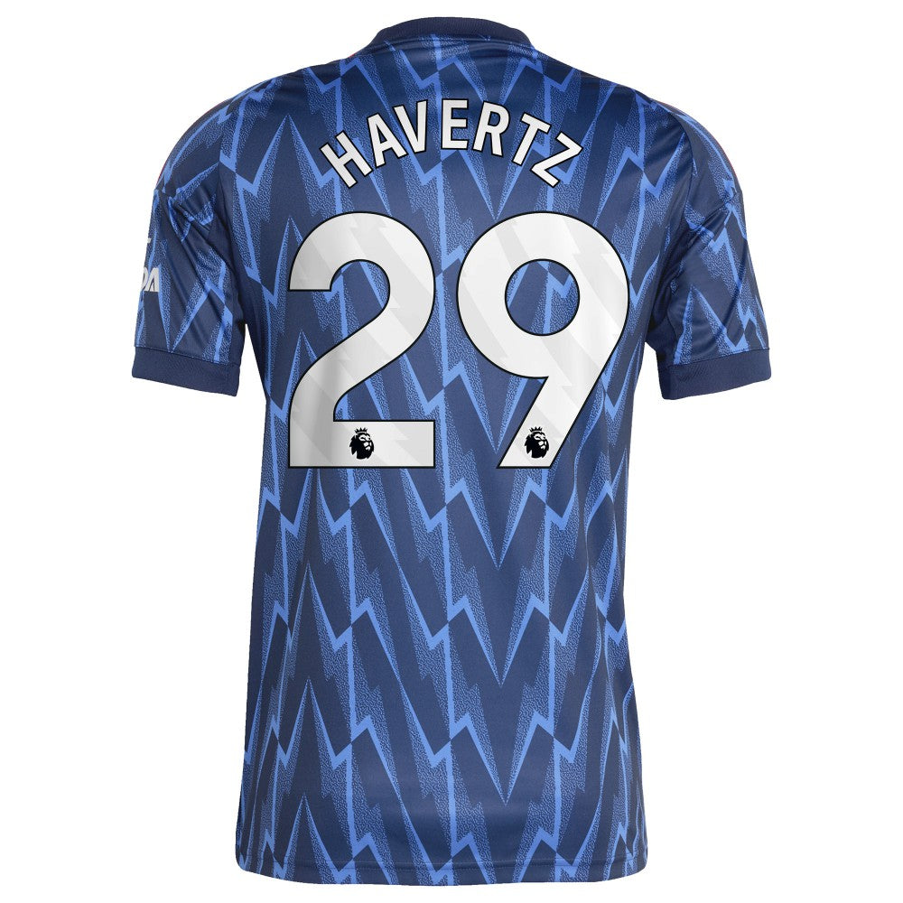 Kai Havertz Arsenal 2025/26 Away Replica Player Jersey - Adidas Blue