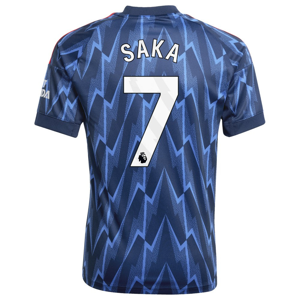 Bukayo Saka Arsenal Youth 2025/26 Away Replica Player Jersey - Adidas Blue