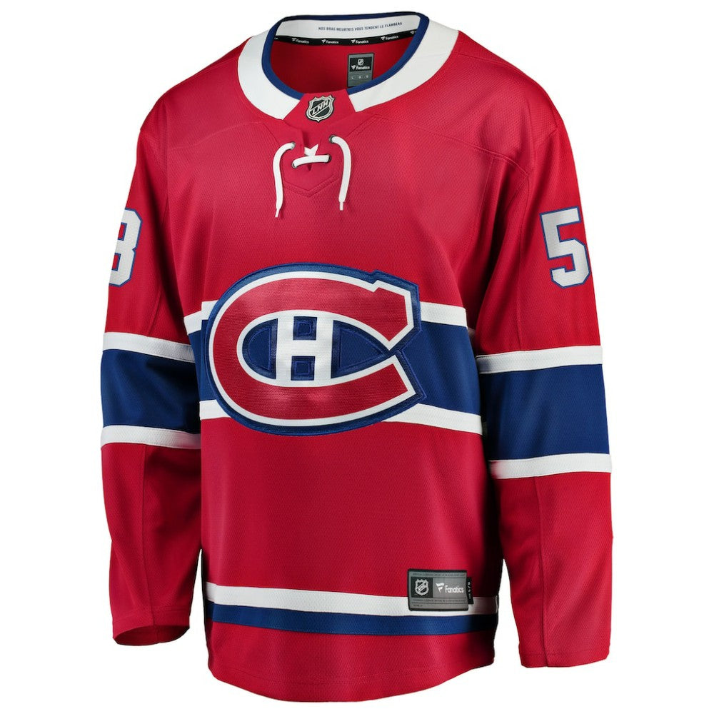 NHL Red Noah Dobson Montreal Canadiens Fanatics Home Breakaway Jersey
