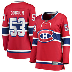 NHL Red Noah Dobson Montreal Canadiens Fanatics Women's Home Breakaway Jersey