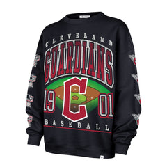 MLB Cleveland Guardians '47 Women's Trendy Team Go Big Oversized Sweatshirt
